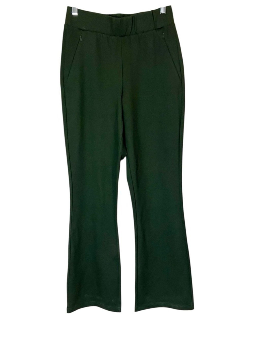 Universal Standard Olive Green Ponte Knit Flared Leg Dress Pants 2XS